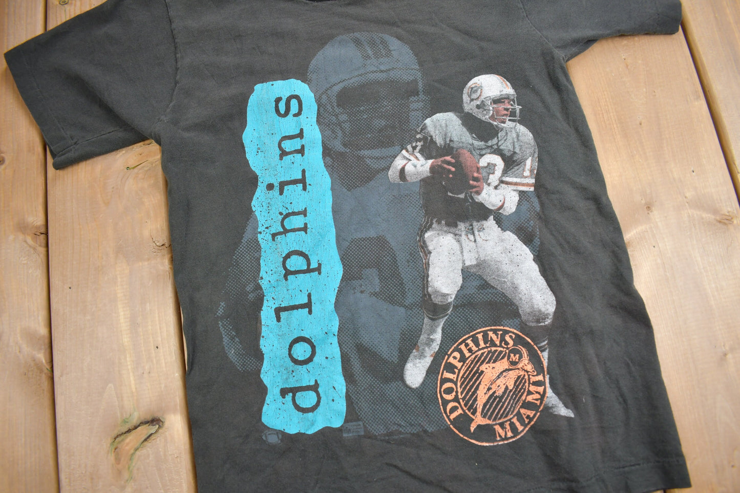 Vintage 1990s Miami Dolphins NFL Graphic T-Shirt / Made In USA / Single Stitch / NFL / 90s Streetwear / Salem Sportswear