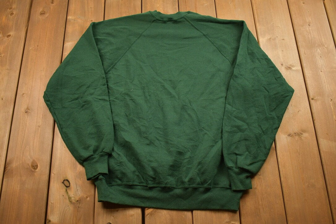 Vintage 1990s Blank Crewneck Sweatshirt / 90s Crewneck / Made In USA / Essential / Faded / Streetwear / 90s