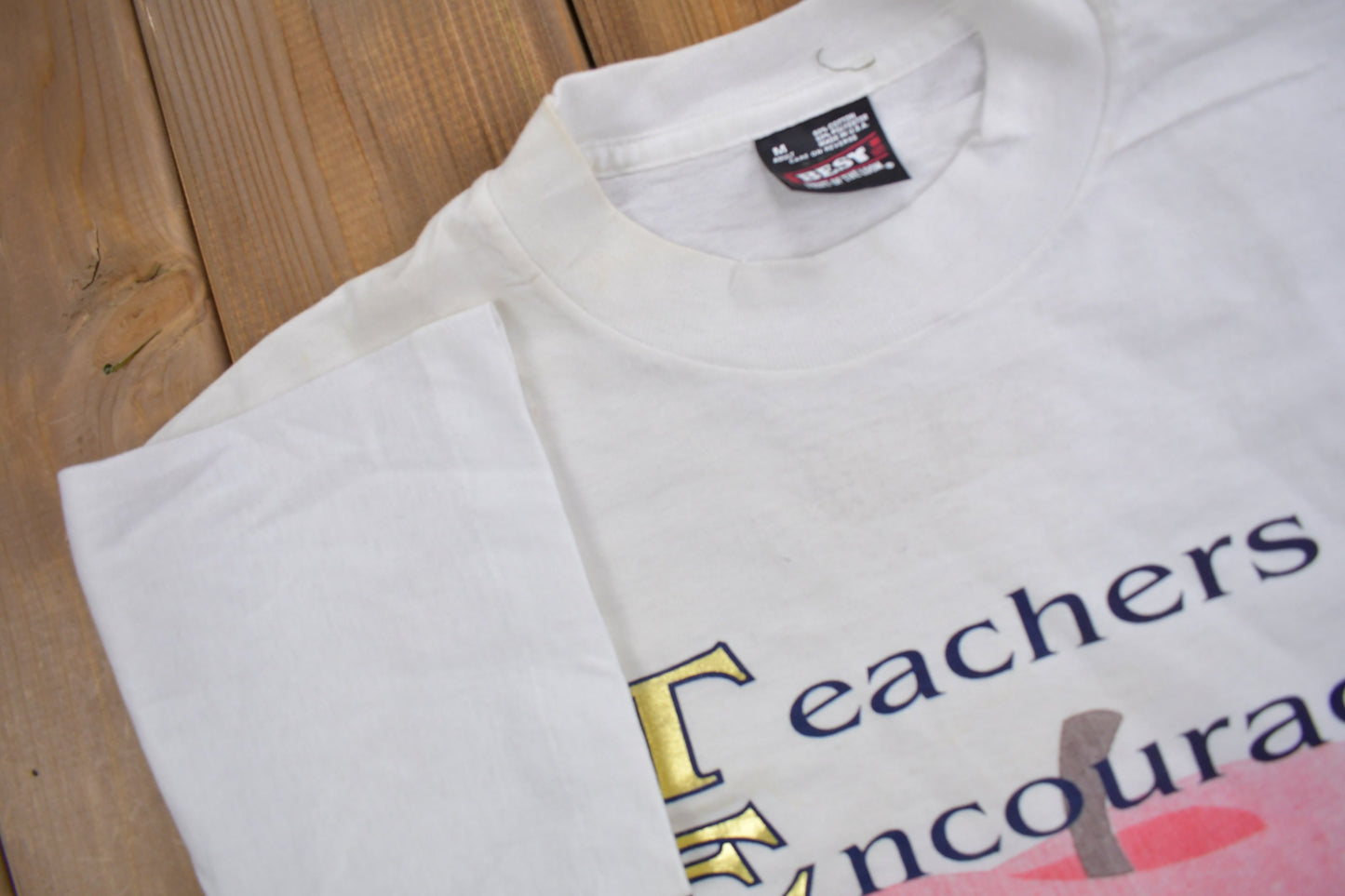 Vintage 1990s Teachers Graphic T-Shirt / Streetwear / Retro Style / Single Stitch / Made In USA / 90s Graphic Tee