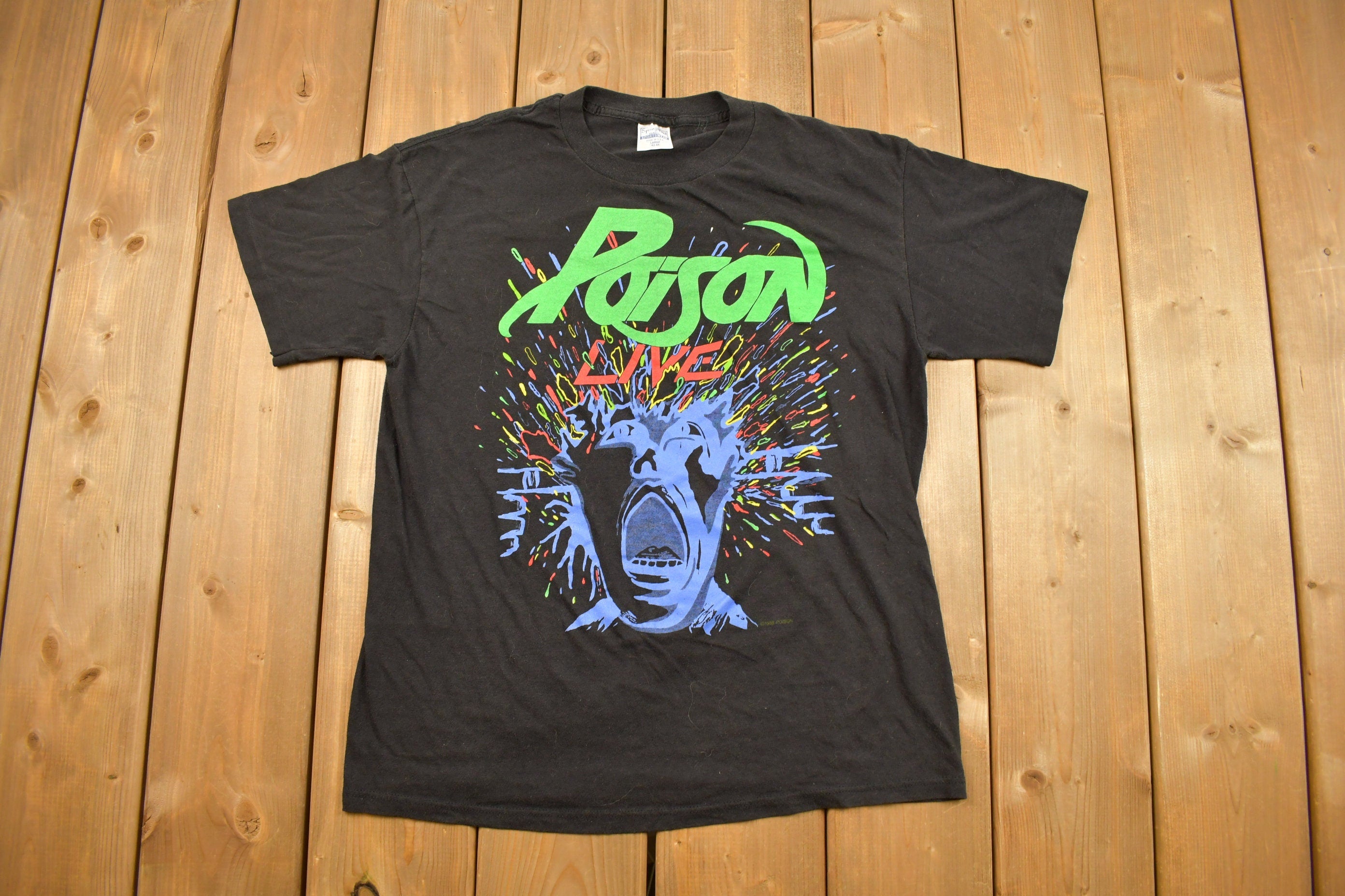 Vintage 1988 Poison Live Tour Band T-shirt Band Tee Single Stitch