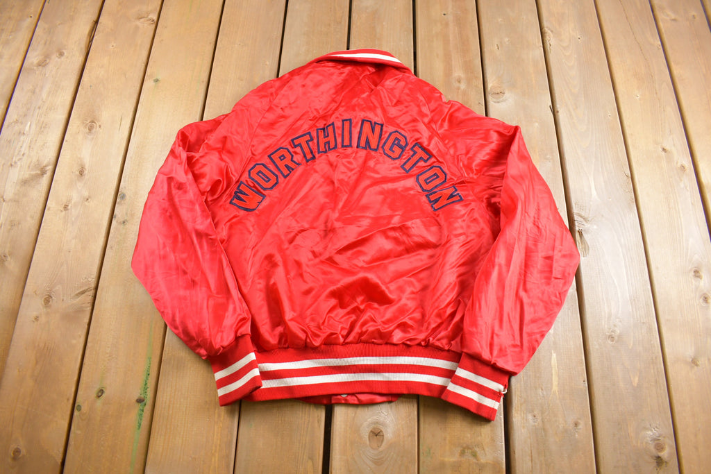 Vintage 1980s Worthington Embroidered Satin Jacket