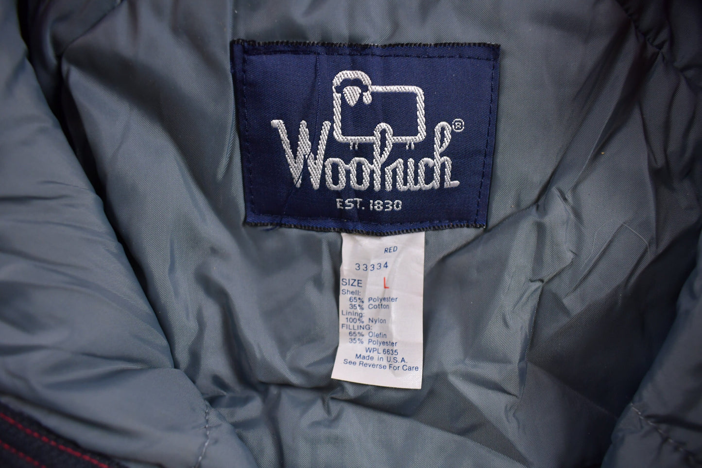 Vintage 1990s Woolrich hooded Winter Jacket / Red Jacket / Vintage Woolrich / Made In USA / Puffer Jacket