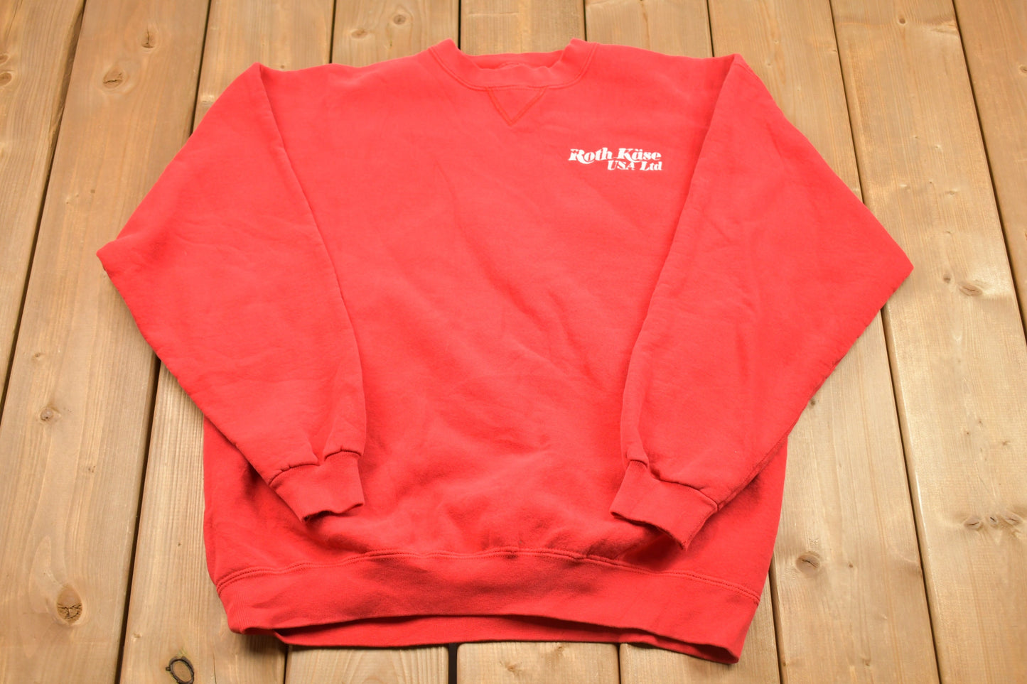 Vintage 1990s Roth Kase USA Crewneck Sweatshirt / 90s Crewneck / Made In USA / Essential / Streetwear / 90s / Heavy Weight