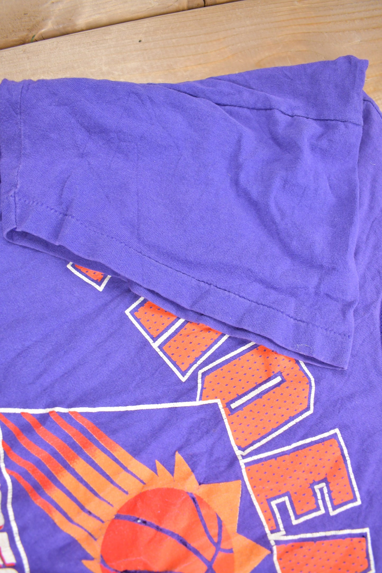 Vintage 90s Phoenix Suns Basketball NBA Graphic T-Shirt Purple Size XL