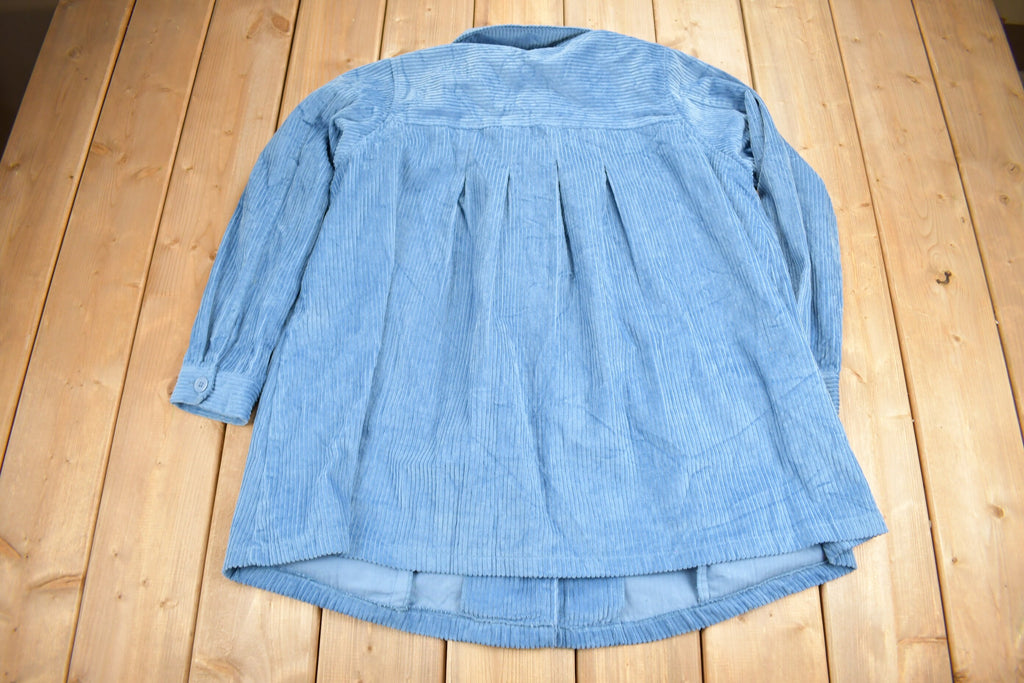 Vintage 1990s CW Classics Women's Blank Corduroy Button Up Shirt