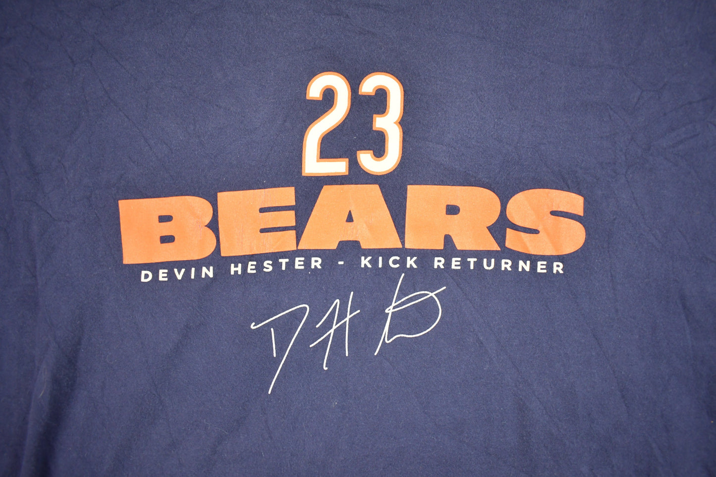 Vintage 2000s Chicago Bears Devin Hester Autograph Graphic T-Shirt/ Made In USA / NFL / 00s Streetwear / Sportswear