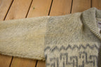 Vintage 1970s Tundra 100% Wool Knit Shawl Collar Jacket
