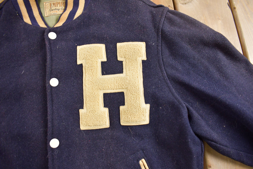 Vintage 1940s Empire Sporting Goods "H" Varsity Letterman Varsity Jacket