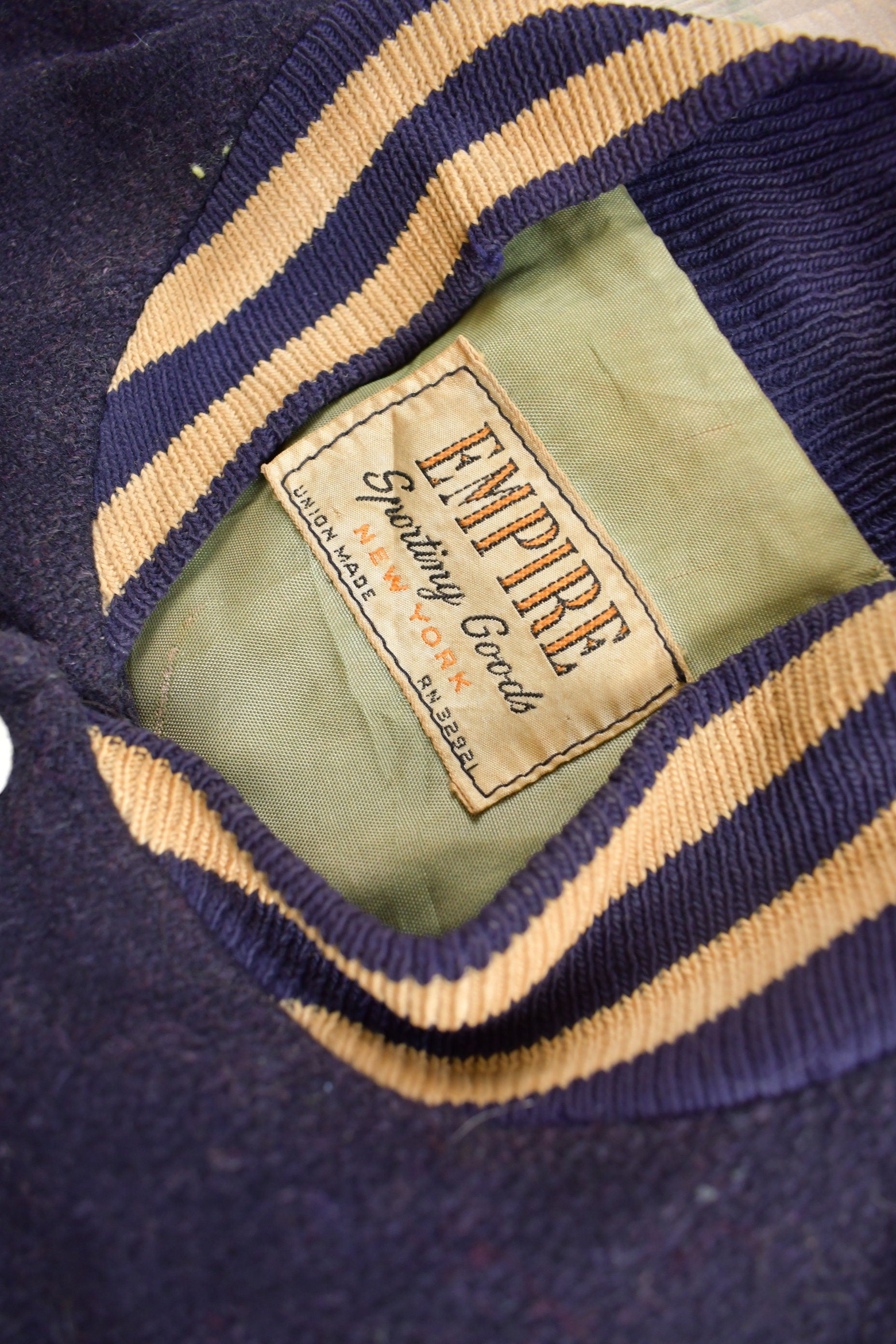 Vintage 1940s Empire Sporting Goods "H" Varsity Letterman Varsity Jacket