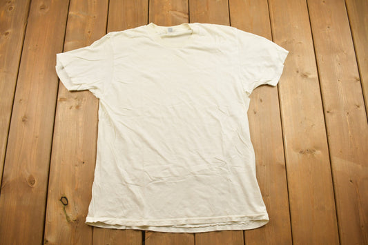 Vintage 1990s Jockey Blank T Shirt / Vintage T Shirt / Streetwear / Blank Tee / Distressed