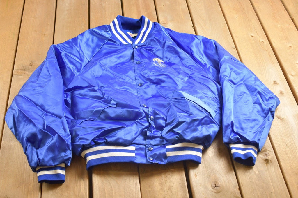 Vintage 1990s Nu Skin King Louie Pro Fit Satin Bomber Jacket
