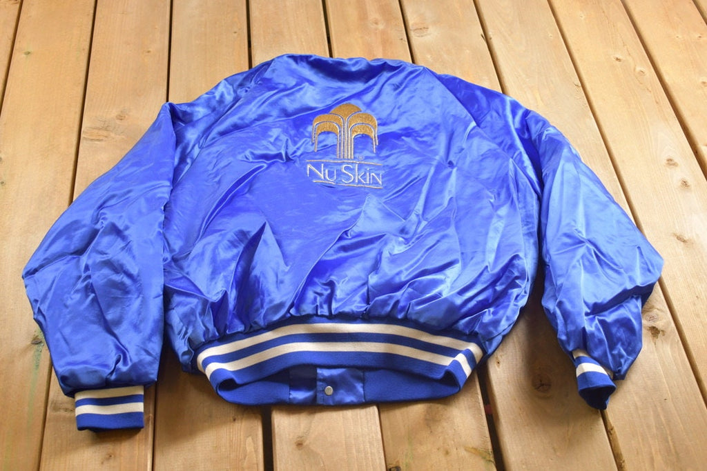 Vintage 1990s Nu Skin King Louie Pro Fit Satin Bomber Jacket