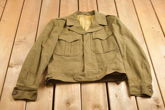 Vintage 1980s Military Bomber Jacket / Button Up Jacket / US Army Green / Vintage Army / Streetwear Fashion / Army Jacket / Vintage Military