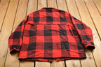 Vintage 1980s Woolrich Wool Plaid Zip Up Shacket