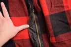 Vintage 1980s Woolrich Wool Plaid Zip Up Shacket