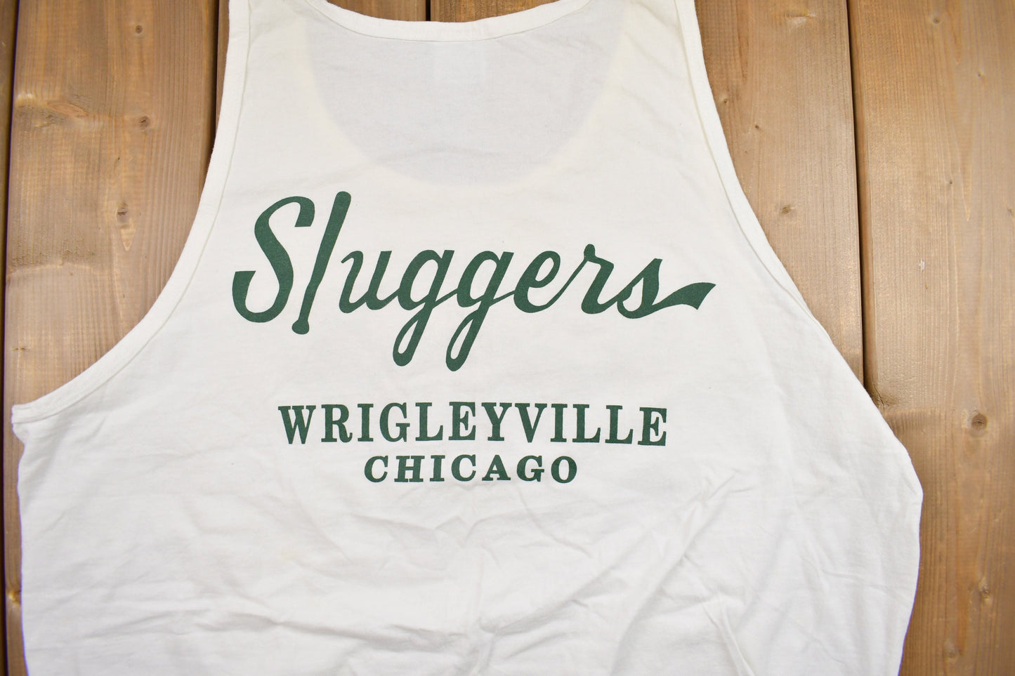 Vintage 1990s Wrigleyville Sluggers MLB  Graphic Tank Top / Made In USA / MLB Baseball / 90s Streetwear / Sportswear