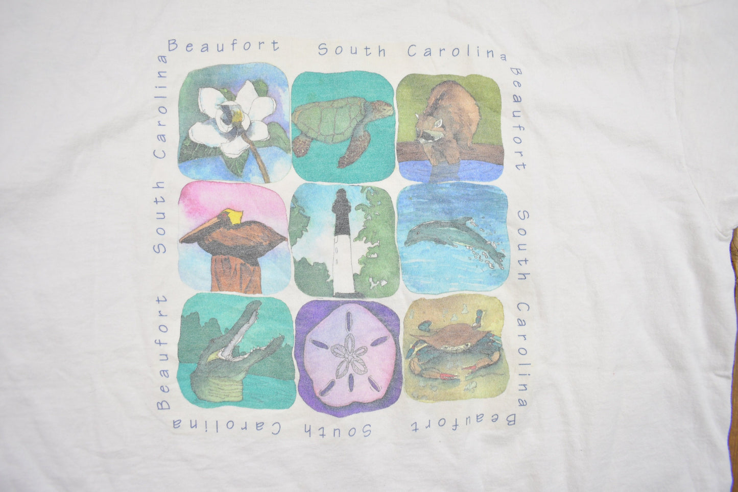 Vintage 1990s South Carolina Animal Souvenir T Shirt / Streetwear / Made In USA / Vacation Tee / Travel T Shirt