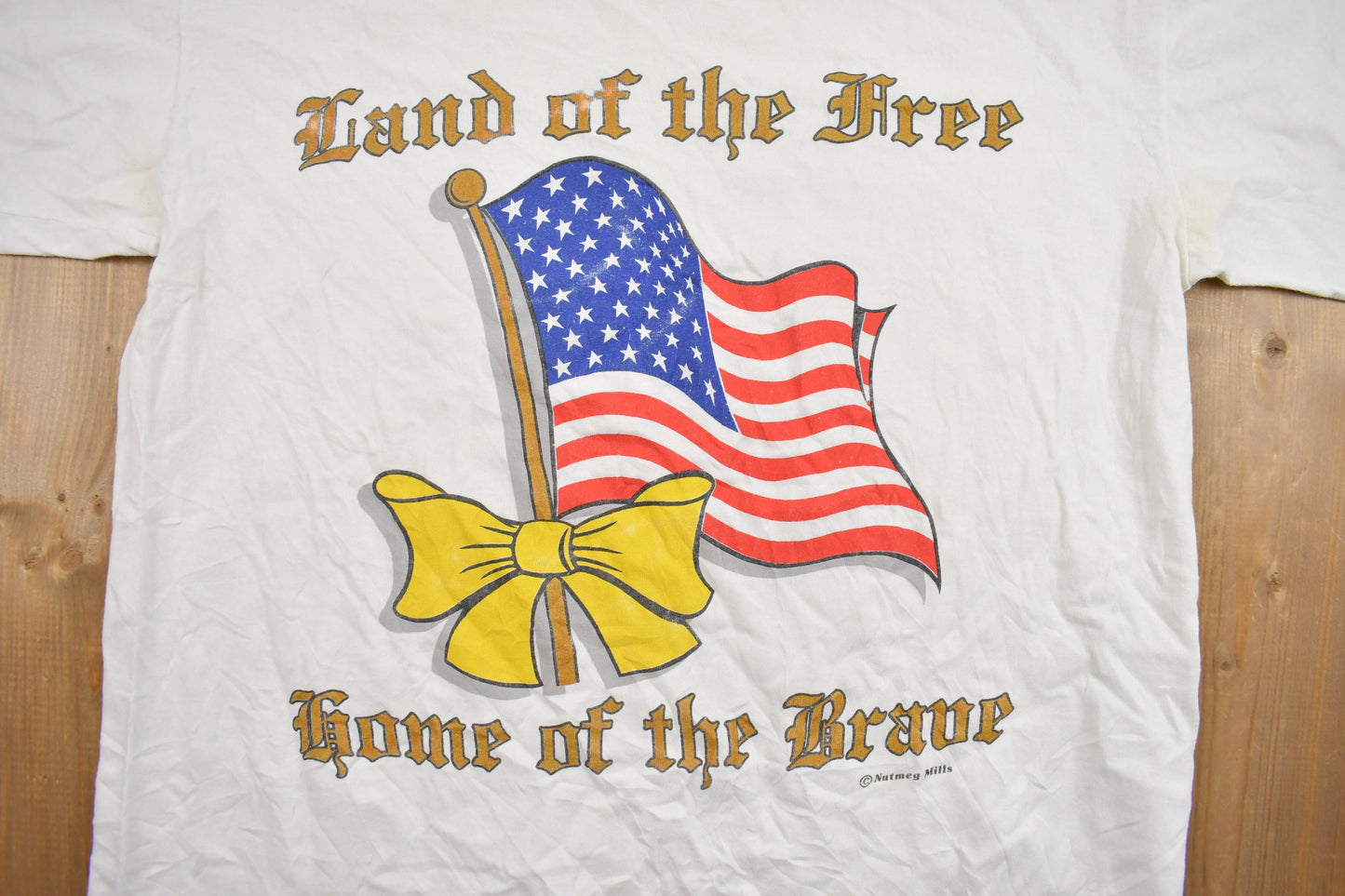 Vintage 1990s Land of the Free Graphic T Shirt / Vintage T Shirt / Streetwear / Graphic Tee / Made In USA