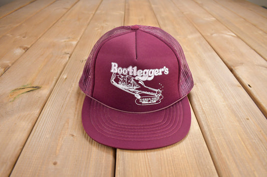 Vintage 1980s Bootleggers Bar Trucker Hat / OSFA / Vintage Snap Back / Souvenir Cap / Harbour Towns Oldest Tavern