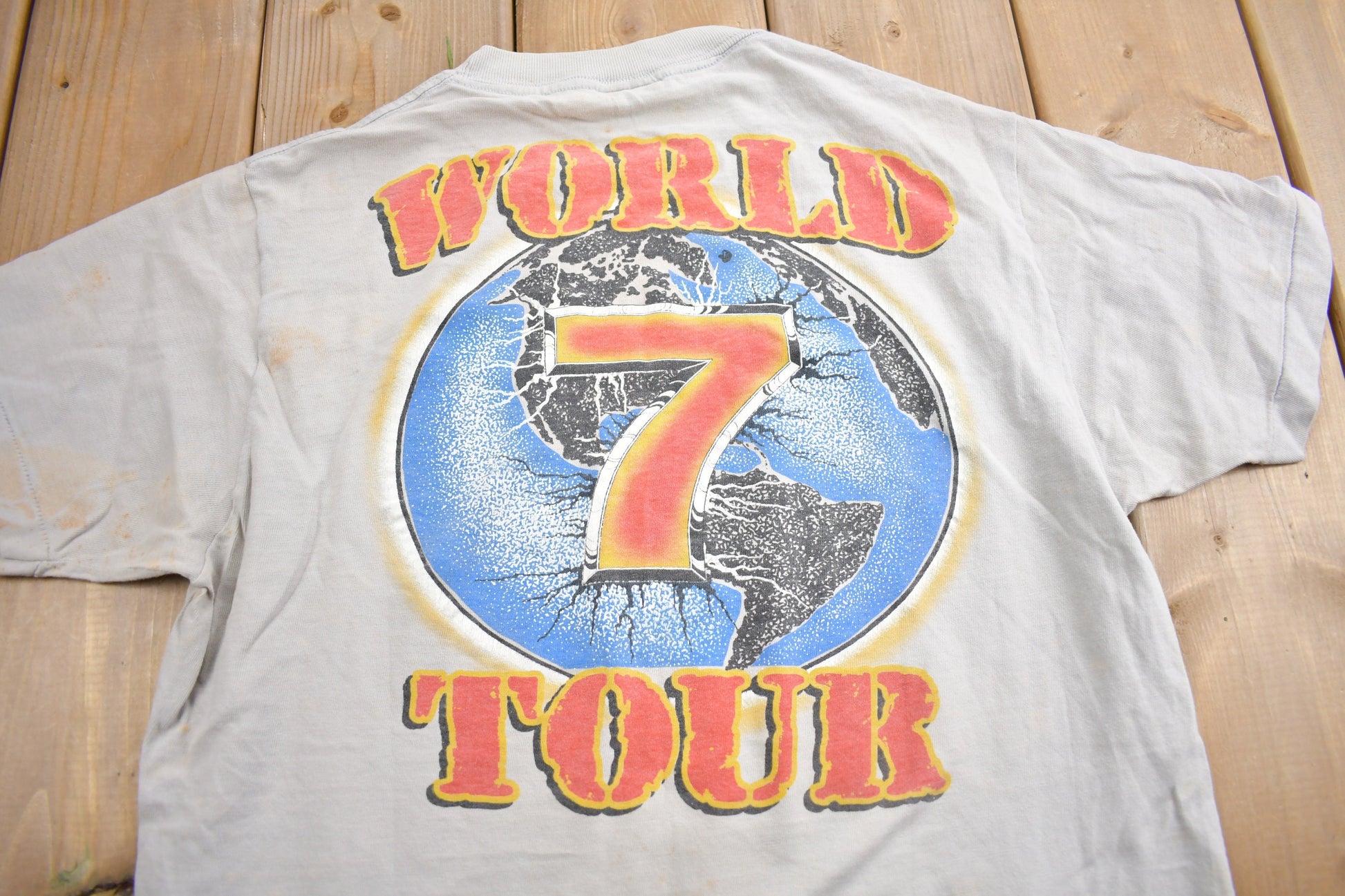 Vintage 1985 Thunder Seven By Triumph World Tour Band T-shirt