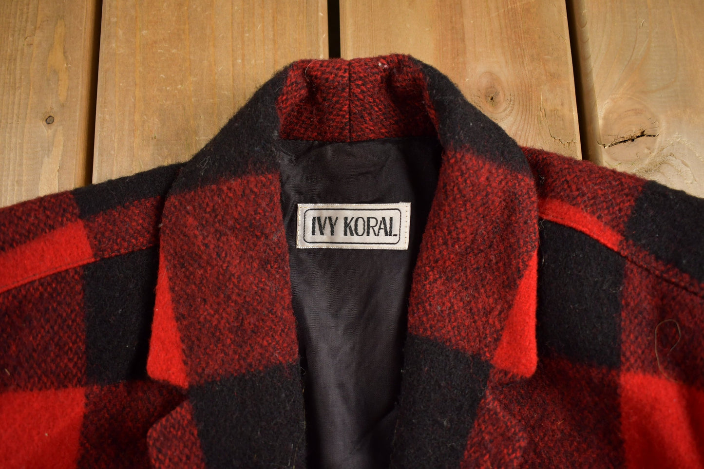 Vintage 1980s Ivy Koral Plaid Overcoat  / Vintage Ivy Koral / Outerwear / Winter / Streetwear / Made In USA / Pea Coat