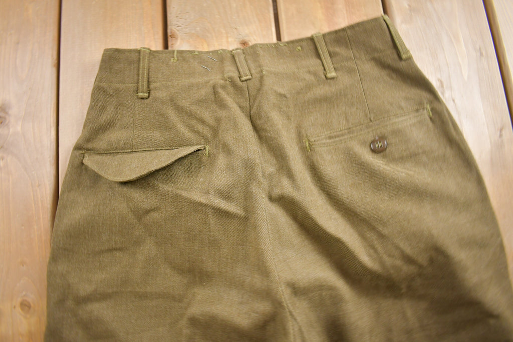 Vintage 1950s Military Wool Trousers Size 30 x 26