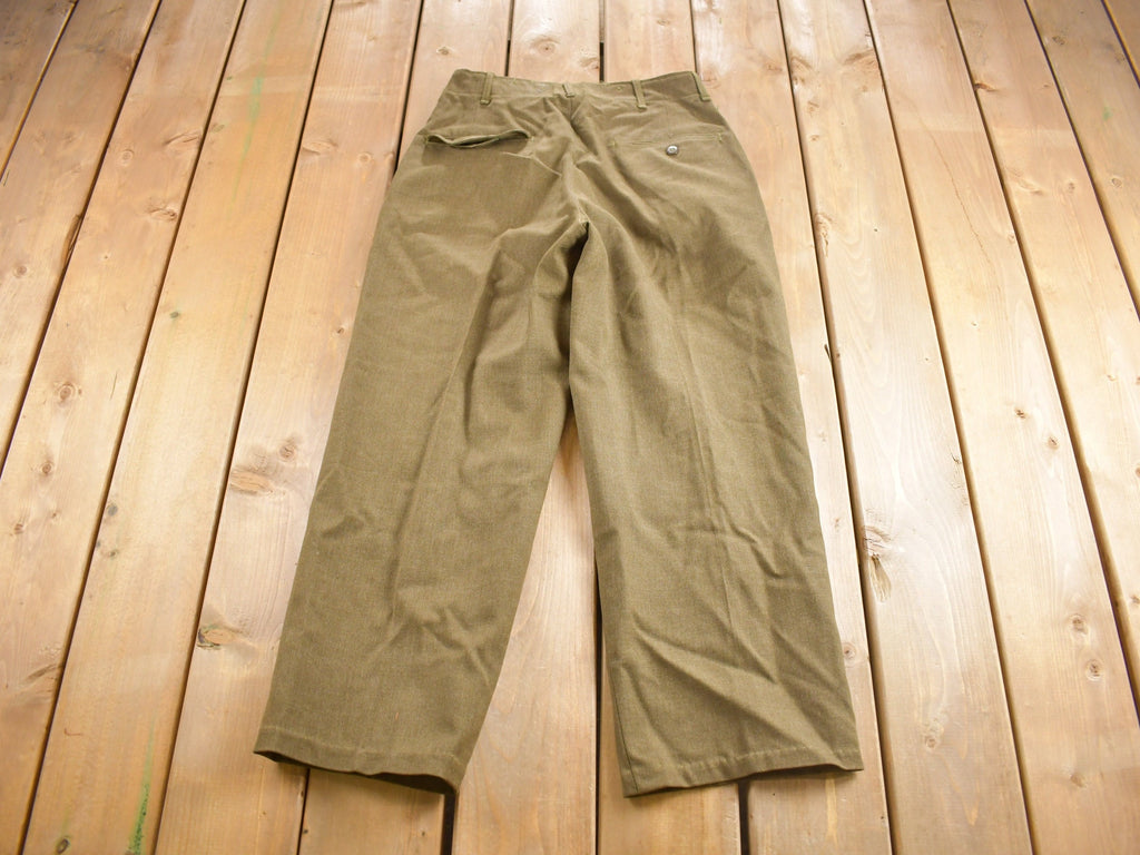 Vintage 1950s Military Wool Trousers Size 30 x 26