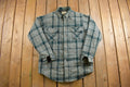 Vintage 1970s Melton Plaid Button Up Shirt