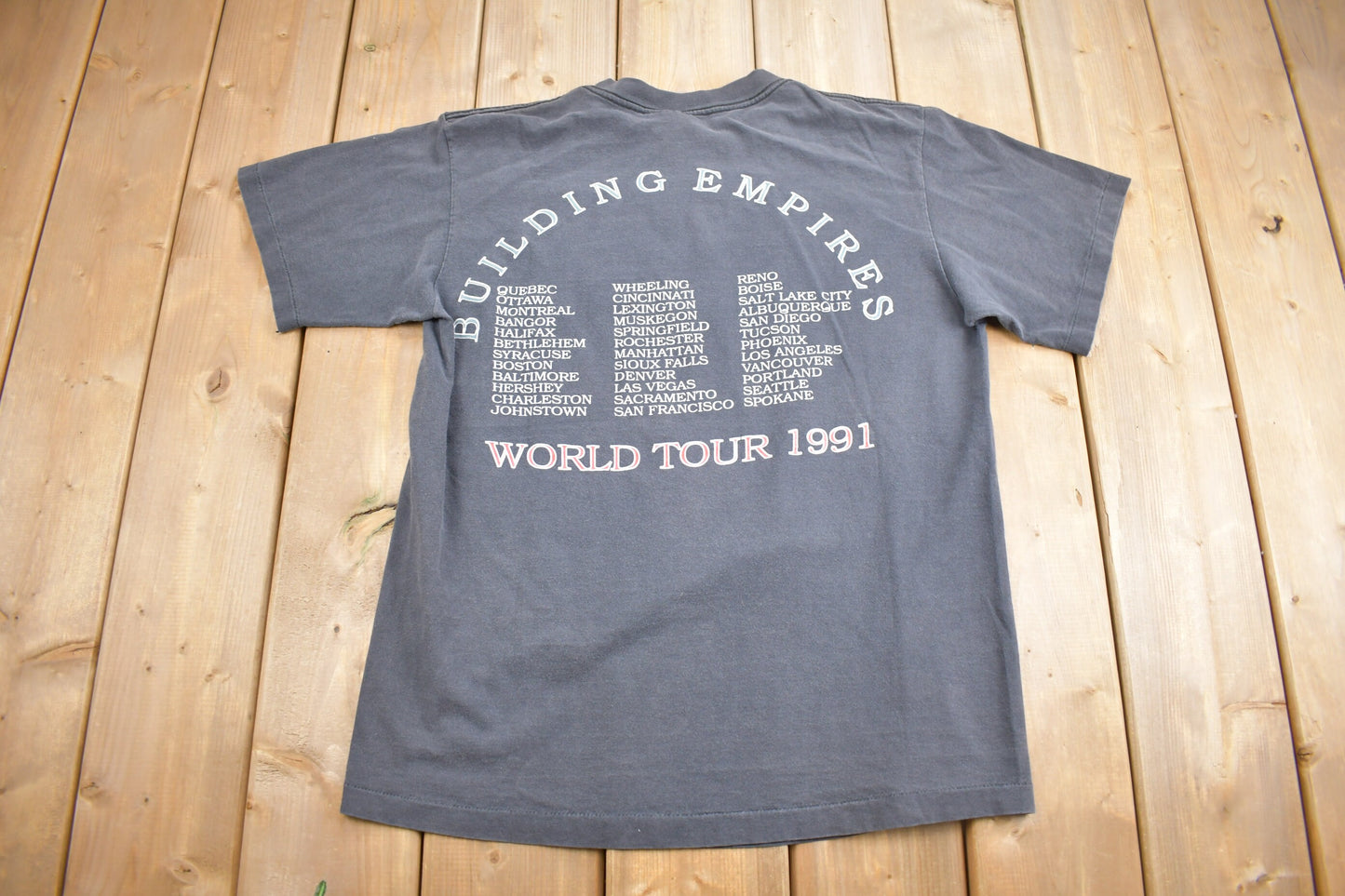 Vintage 1991 Queensrÿche Building Empires Tour Band T-shirt / Band Tee / Single Stitch / Made in USA / Music Promo / Premium Vintage