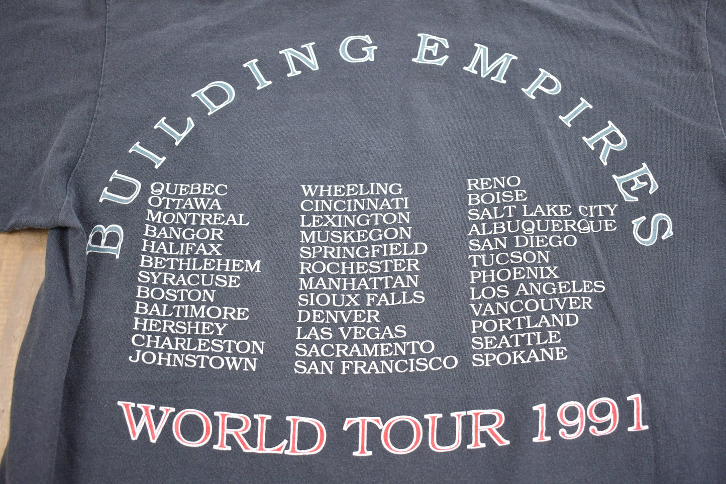 Vintage 1991 Queensrÿche Building Empires Tour Band T-shirt / Band Tee / Single Stitch / Made in USA / Music Promo / Premium Vintage