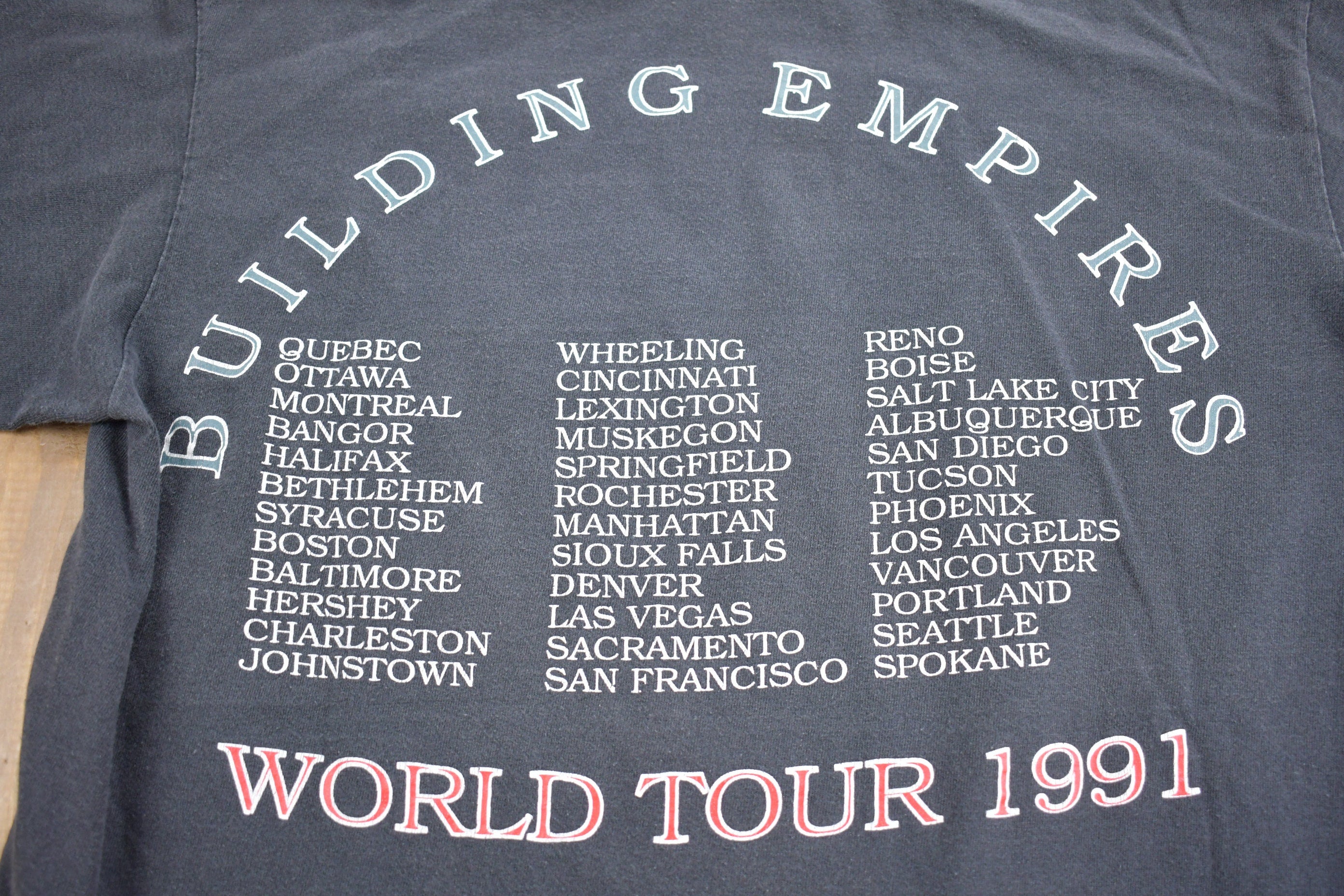Vintage 1991 Queensrÿche Building Empires Tour Band T-shirt