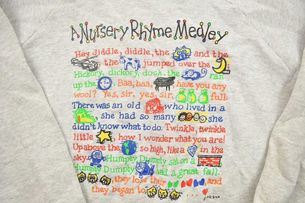 Vintage 1990s Nursery Rhyme Medley Crewneck Sweatshirt