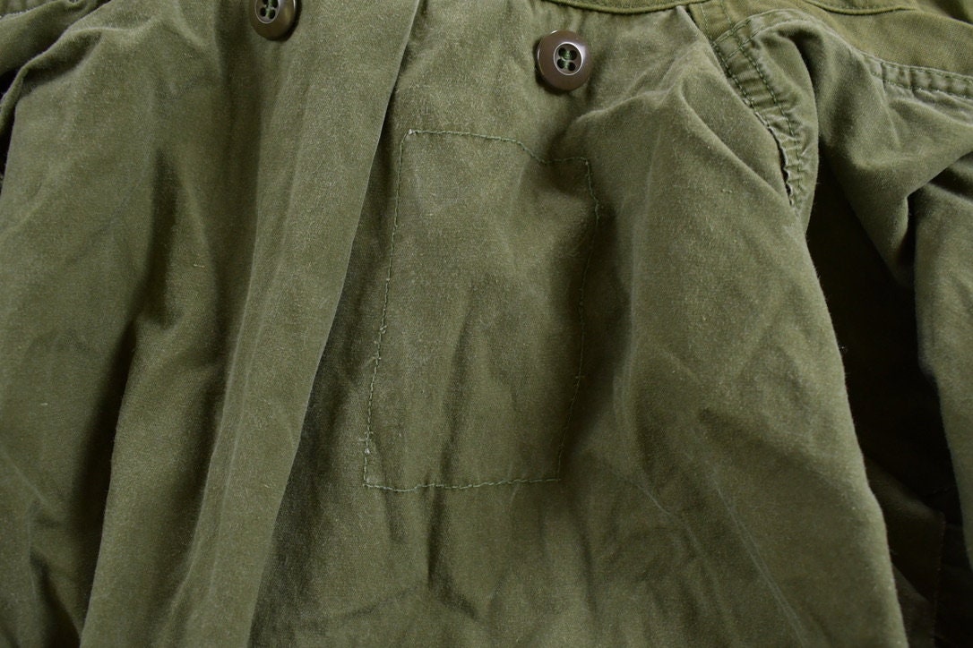 Vintage 1970s Distressed Military Field Coat