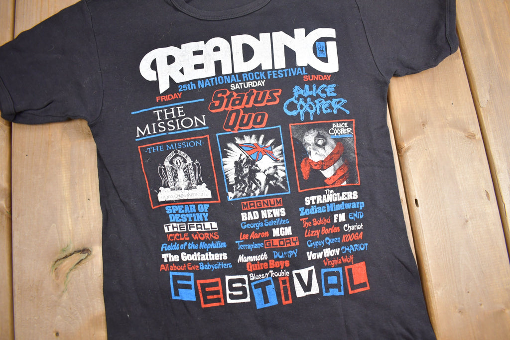 Vintage 1980 Reading Leeds 25th National Rock Festival Tour Band T-Sh0irt