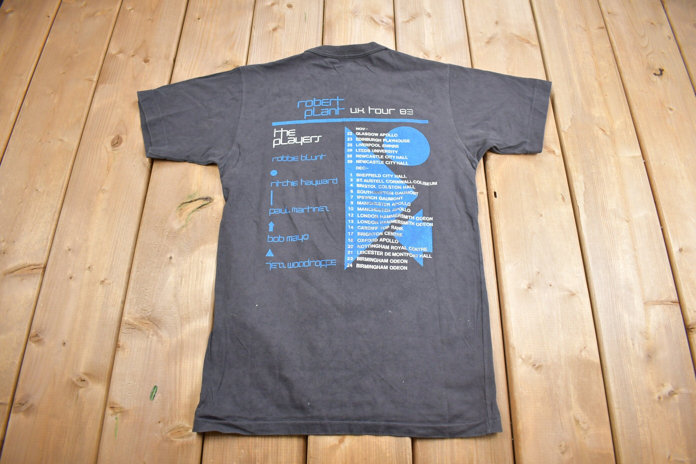 Vintage 1983 Robert Plant Uk Tour Tour T-shirt