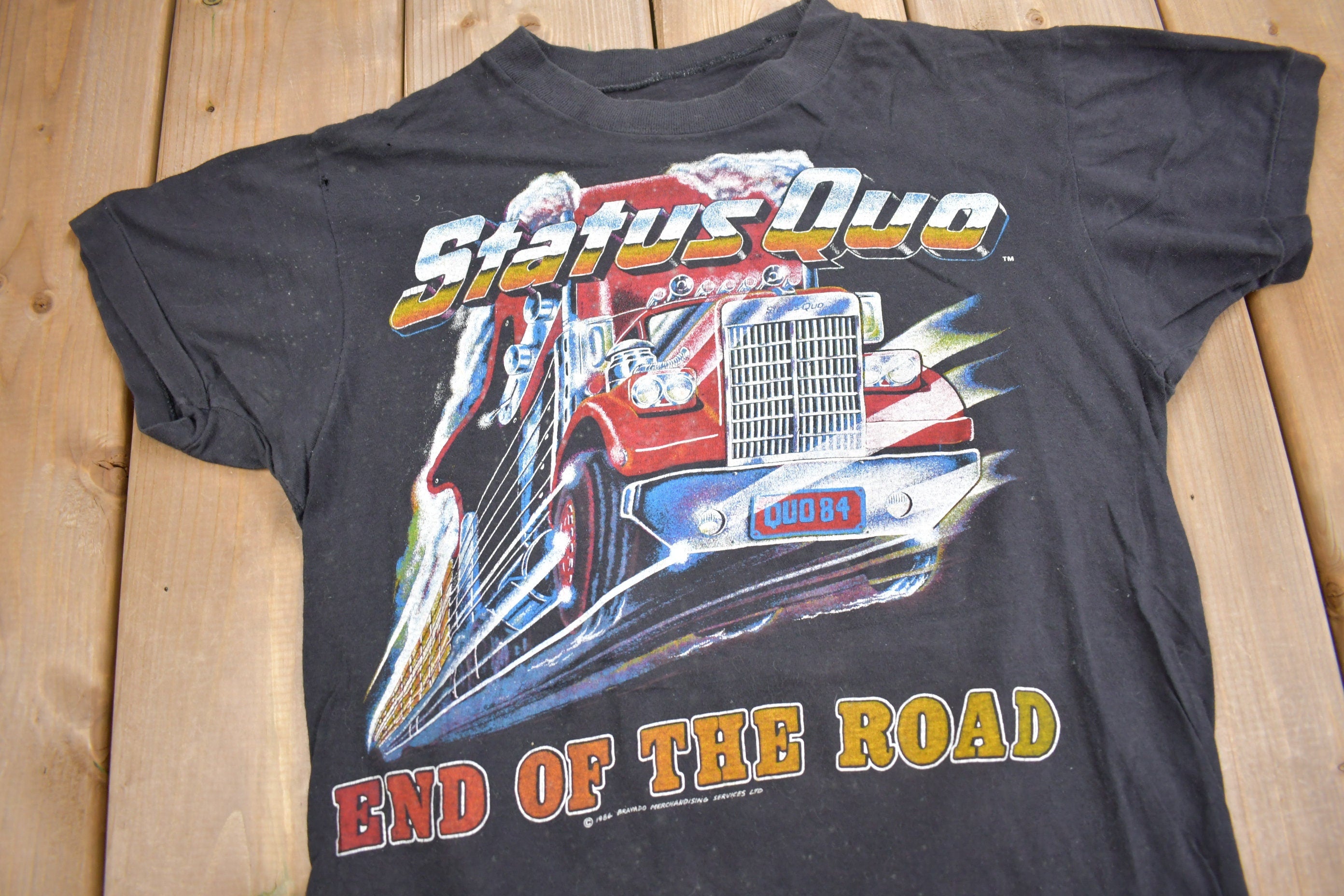 Vintage 1984 Status Quo End of The Road Tour Band T-shirt