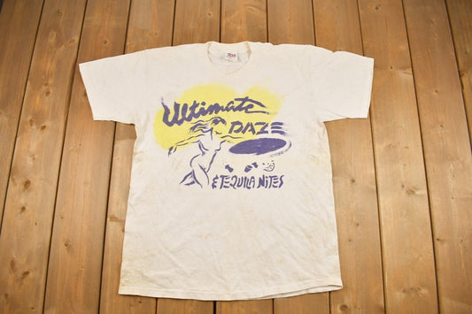 Vintage 1990s Ultimate Daze Graphic T Shirt / Vintage T Shirt / Streetwear / Graphic Tee / Made In USA / Thrashed