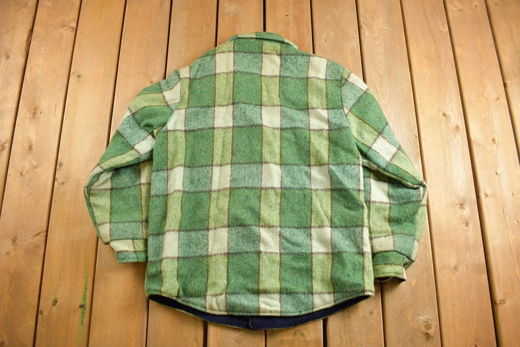 Vintage 1950s Plaid Wool Hunting Jacket