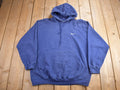 Vintage 1990s Nike Embroidered Mini Swoosh Blue Hoodie