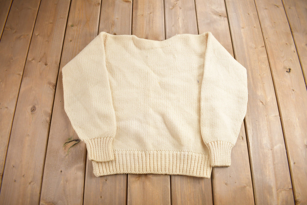 Vintage 1960s Indian Brand 100% Wool Knit Sweater