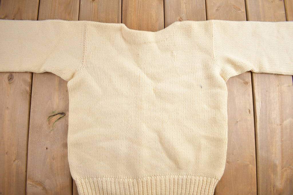 Vintage 1960s Indian Brand 100% Wool Knit Sweater