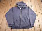 Vintage 1980s Carhartt Rugged Outdoor Zip Up Hoodie Made In USA