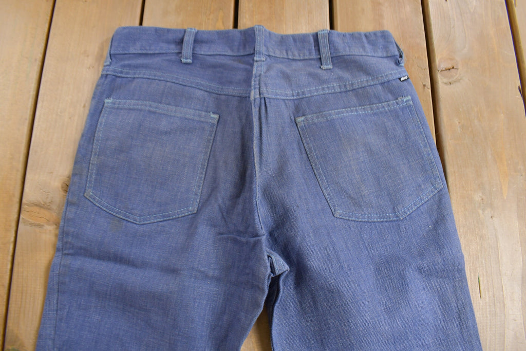 Vintage 1970s Bellbottoms Distressed Jeans Size 34 x 28