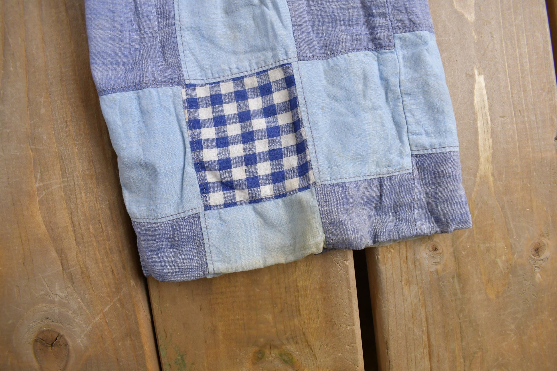 Vintage 1970s Handmade Patchwork Trousers Size 36 x 29