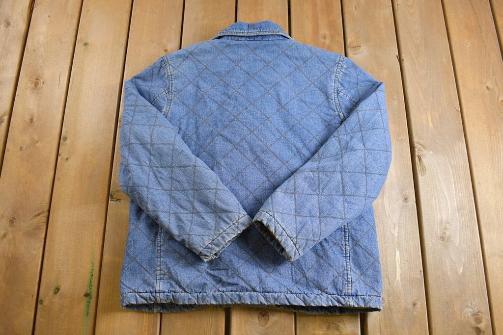 Vintage 1990s Lauren Jeans Co Quilted Denim Jean Jacket