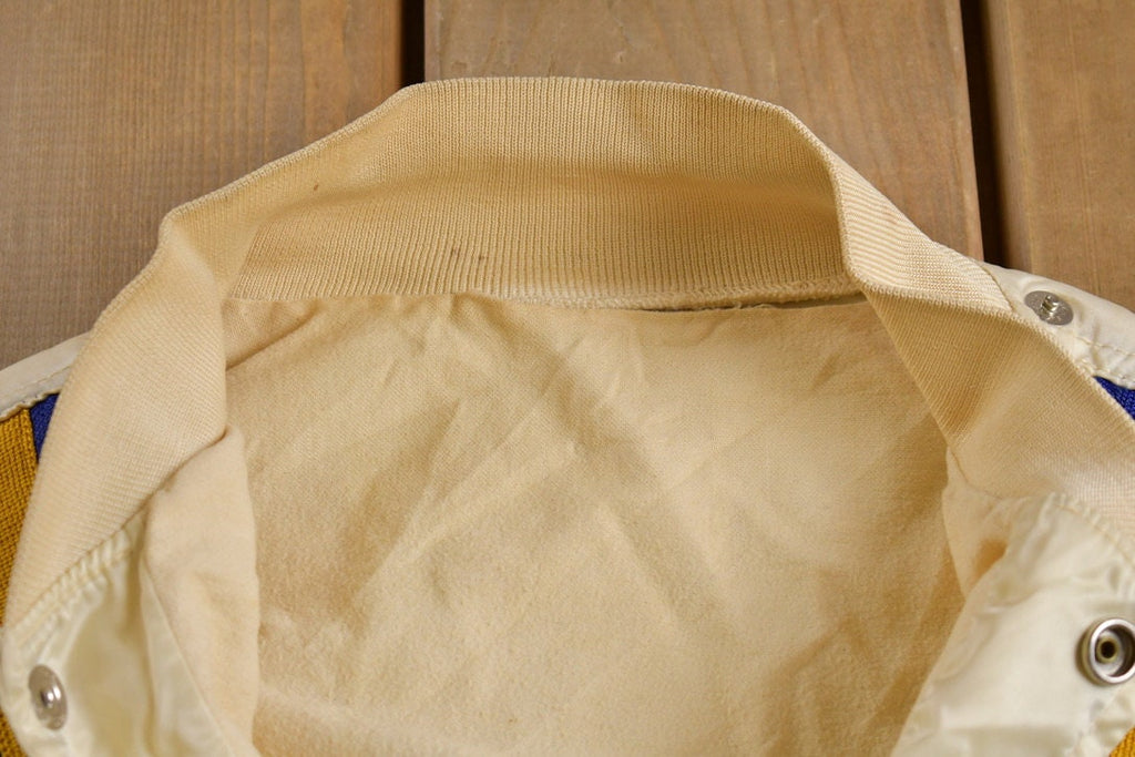 Vintage 1950s Collegiate Satin Bomber Jacket