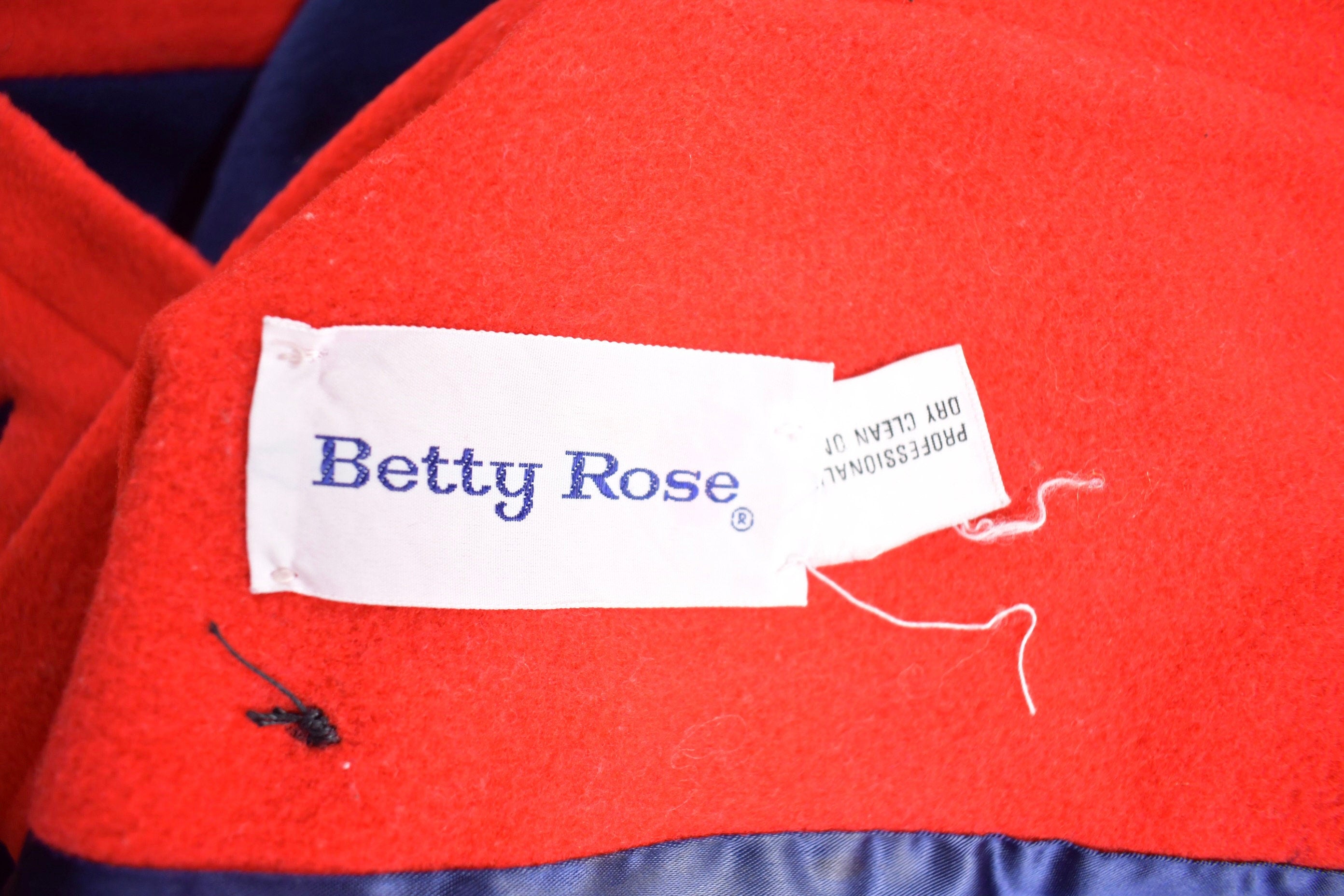 Vintage 1970s Betty Rose Wool Full Length Over Coat