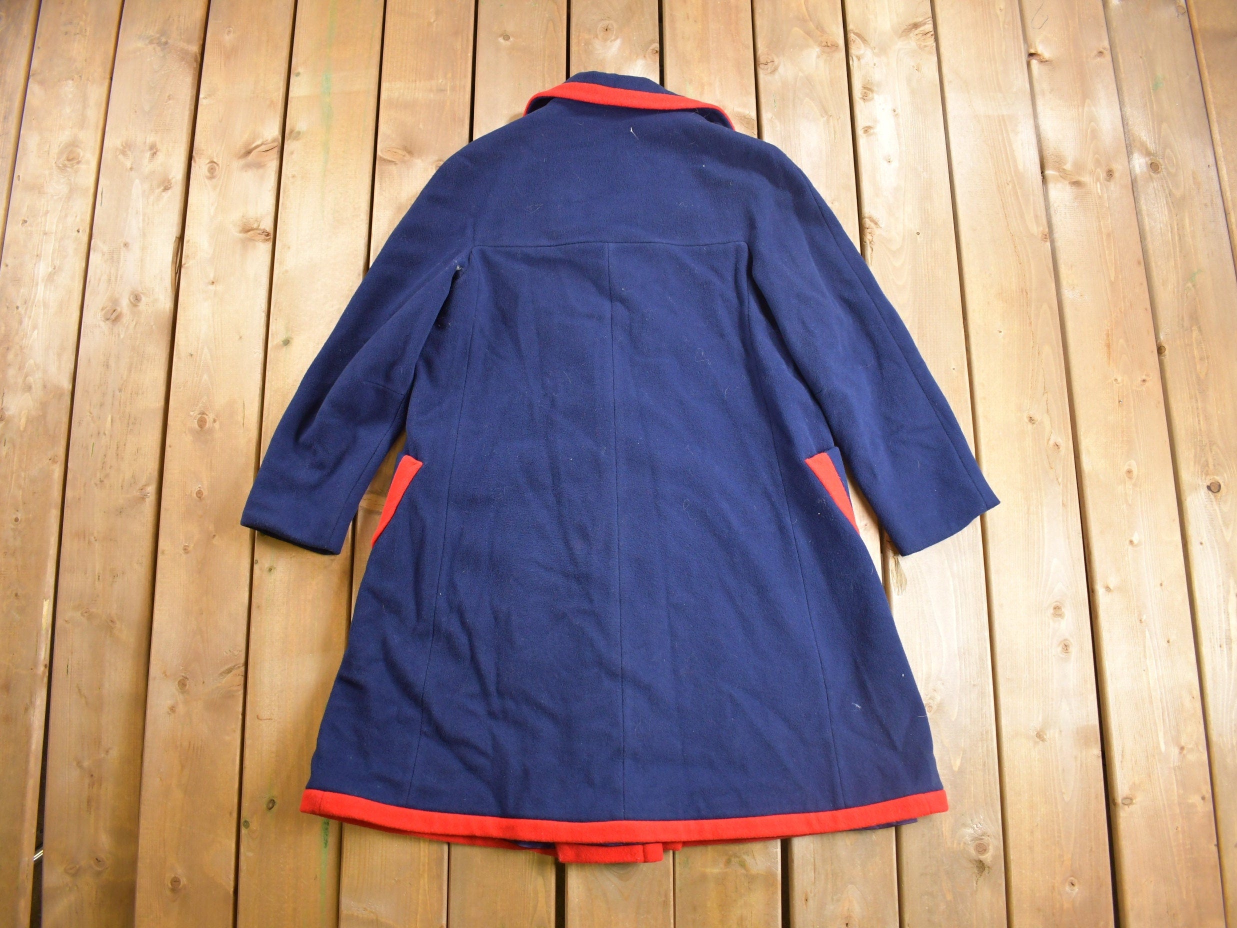 Vintage 1970s Betty Rose Wool Full Length Over Coat