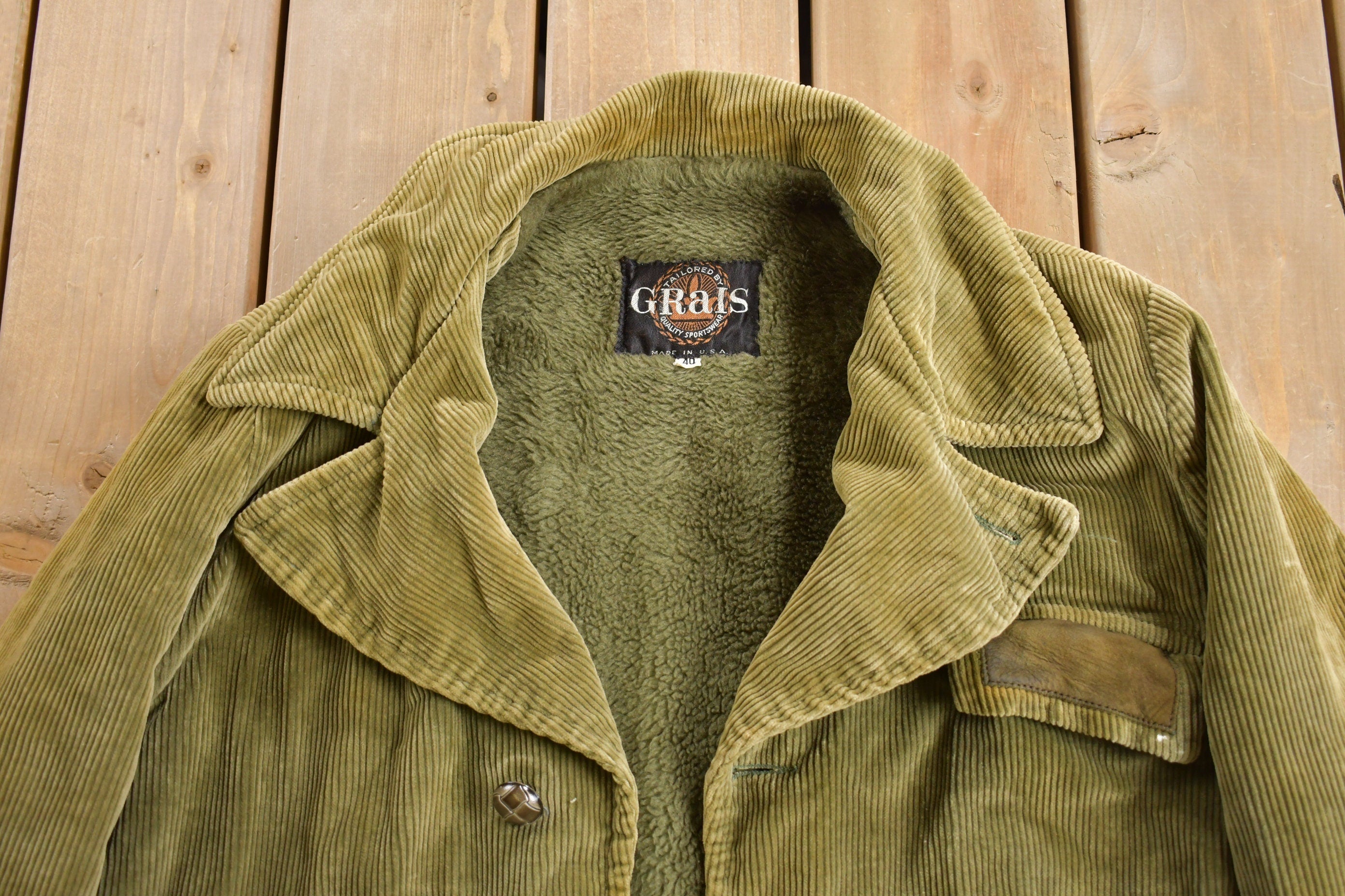 Vintage 1970s Corduroy Overcoat