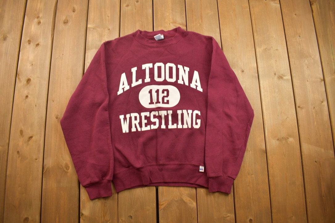 Vintage 1990s Russell Altoona Wrestling University Collegiate Crewneck